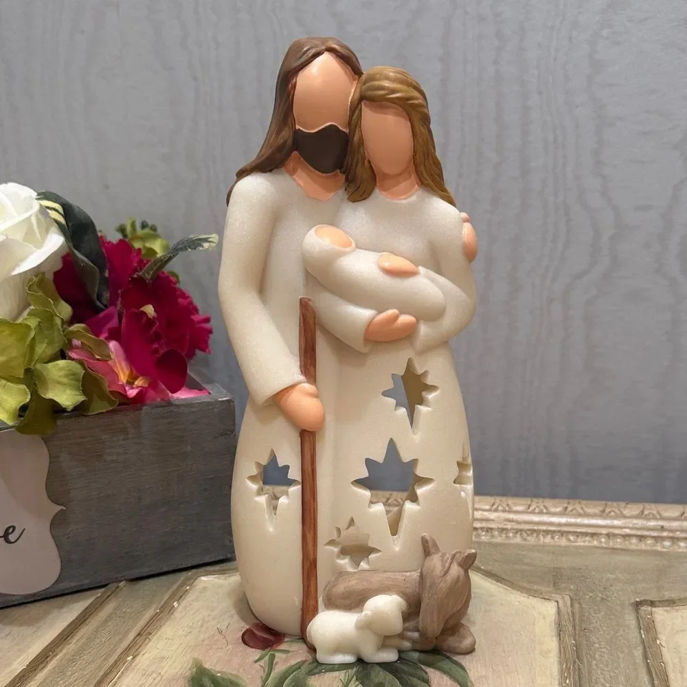 OakiWay Nativity Scene Candle Holder Figurine